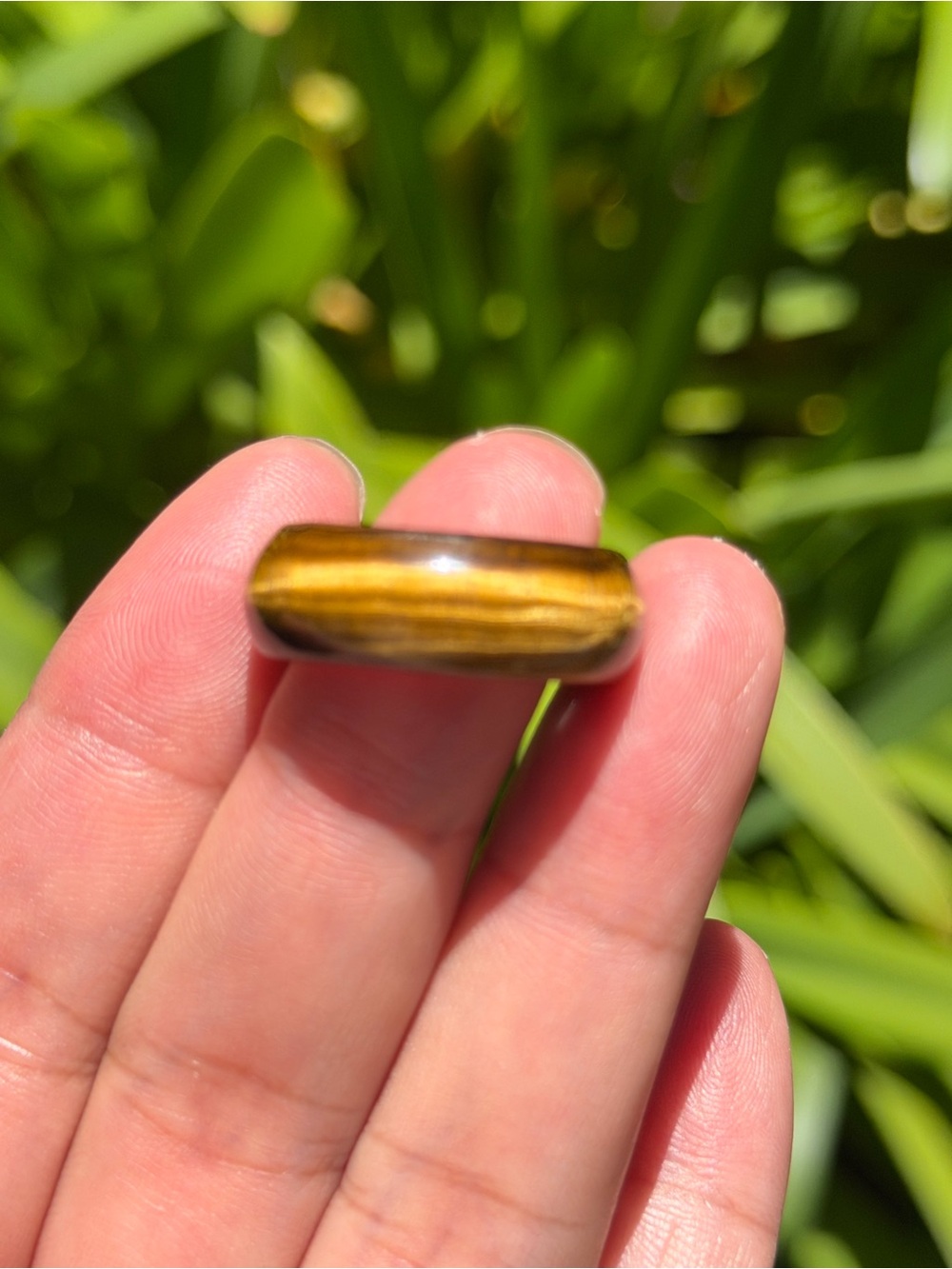 Size 7 natural golden tiger eye‎ ring 1648 - Picture 2 of 8
